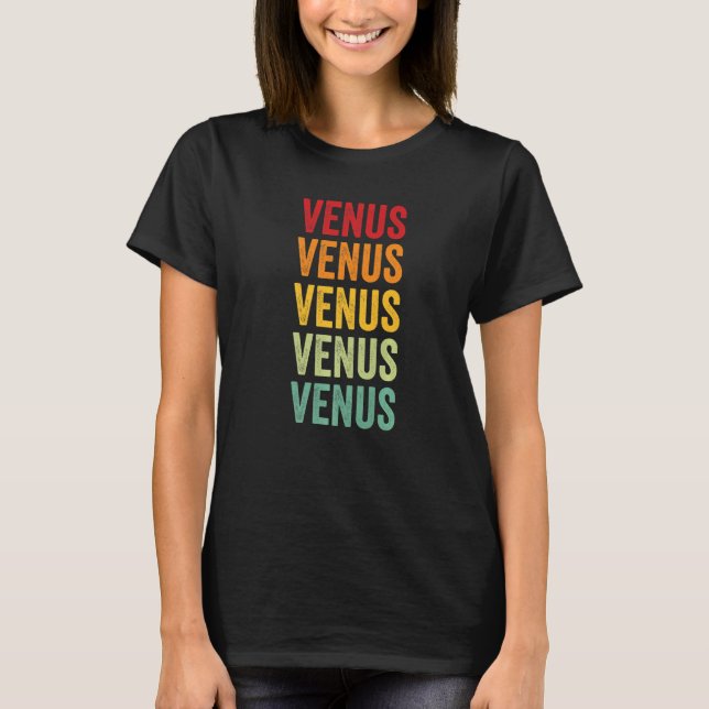 Venus Krypto Regenbogen Text T-Shirt (Vorderseite)