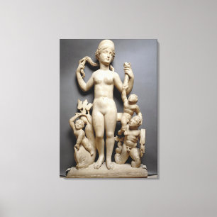 Venus mit Putti, Triton und Delphin, römisch, 4 Leinwanddruck