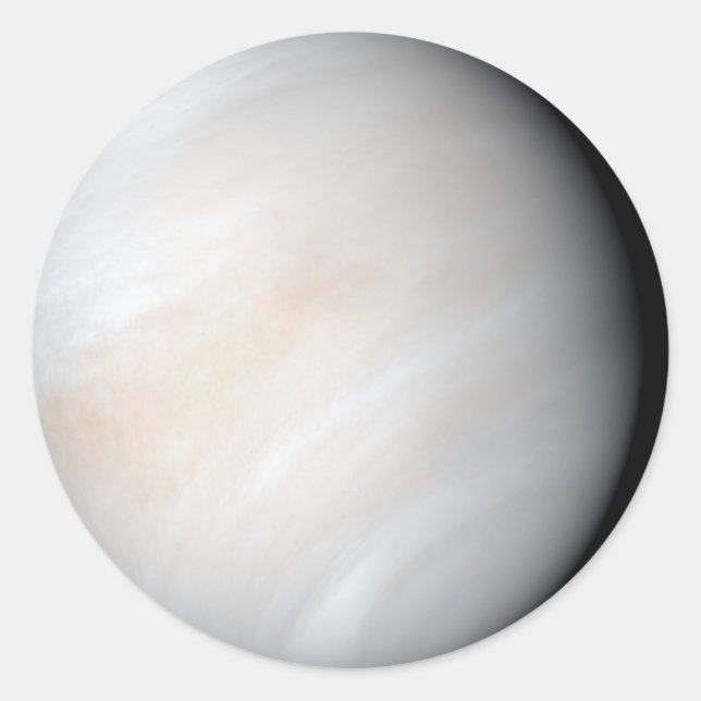 Venus mit Wolken Runder Aufkleber (Vorderseite)