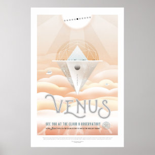 Venus Obsevatory for Mars transit vacation advert Poster