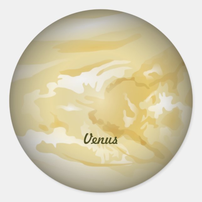 Venus-Planet-Venus-Aufkleber Runder Aufkleber (Vorderseite)