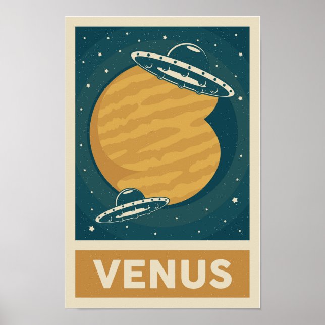 Venus Retro Galaxy UFO Poster (Vorne)