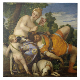 Venus und Adonis (von Paolo Veronese) Fliese