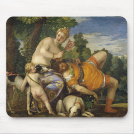 Venus und Adonis (von Paolo Veronese) Mousepad