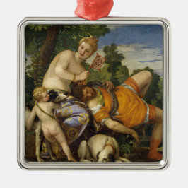 Venus und Adonis (von Paolo Veronese) Ornament Aus Metall