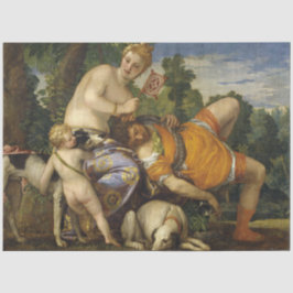 Venus und Adonis (von Paolo Veronese) Seidenpapier