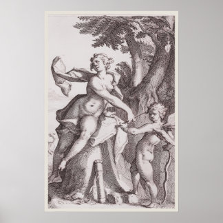 Venus und Cupids Pfeil - Zeitlose mythische Kunst Poster