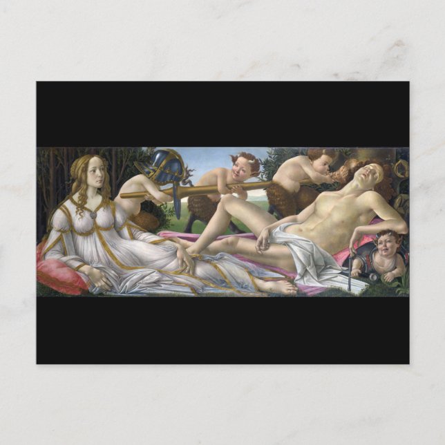 Venus und Mars, Sandro Botticelli Postkarte (Vorderseite)