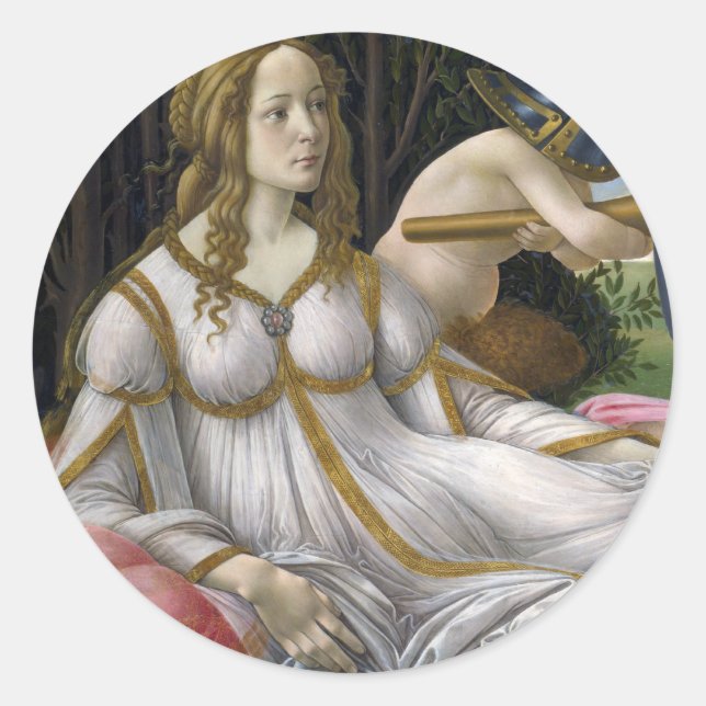 Venus und Mars, Sandro Botticelli Runder Aufkleber (Vorderseite)