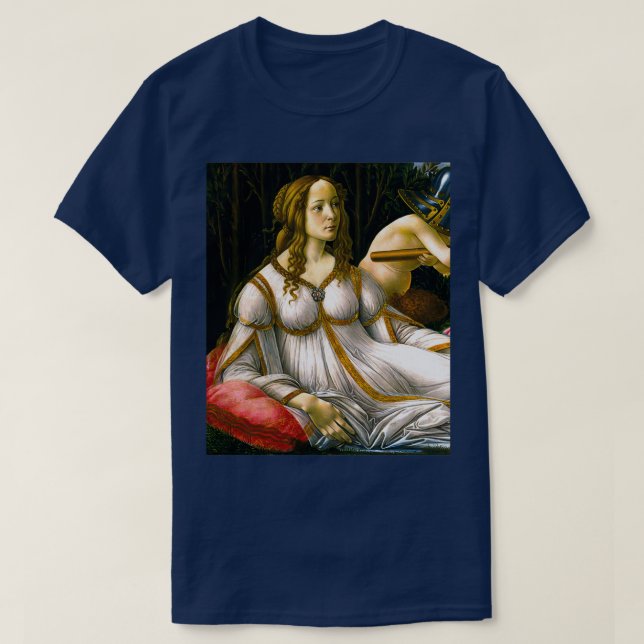 Venus und Mars von Sandro Botticelli 1483 Renaissa T-Shirt (Design vorne)
