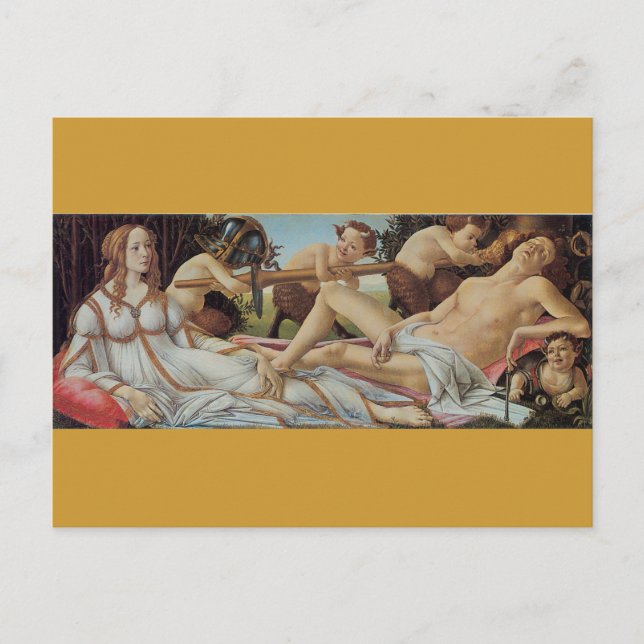 Venus und Mars von Sandro Botticelli Postkarte (Vorderseite)