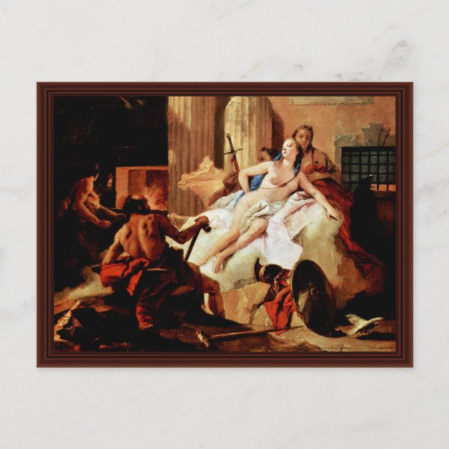 Venus und Vulkan von Tiepolo Giovanni Battista Postkarte (Vorderseite)