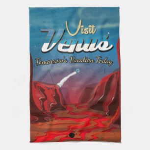 Venus Vintage Poster besuchen Küchentuch