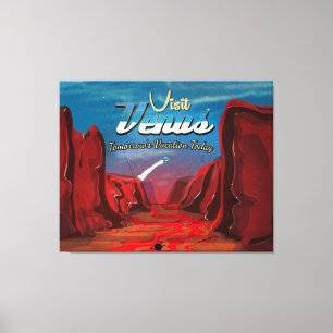 Venus Vintage Poster besuchen Leinwanddruck