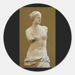 Venus von Milo Runder Aufkleber