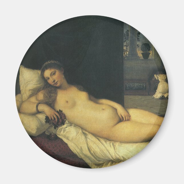 Venus von Urbino von Tizian, Renaissance Art Magnet (Vorne)