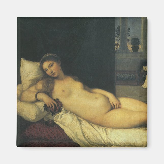 Venus von Urbino von Tizian, Renaissance Art Magnet (Vorne)