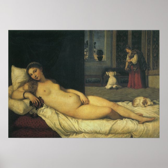 Venus von Urbino von Tizian, Renaissance Art Poster (Vorne)