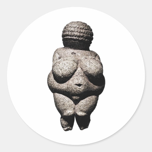 Venus von Willendorf Runder Aufkleber (Vorderseite)