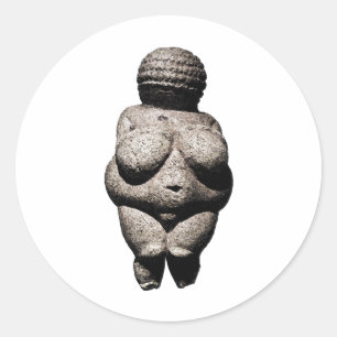Venus von Willendorf Runder Aufkleber