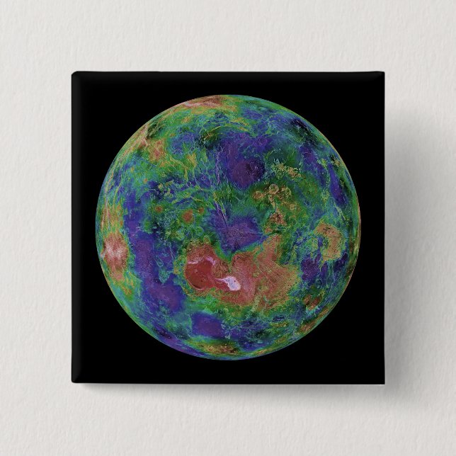 Venus, zentriert auf dem Nordpol Button (Vorderseite)