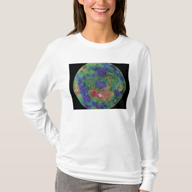 Venus, zentriert auf dem Nordpol T-Shirt (Vorderseite)