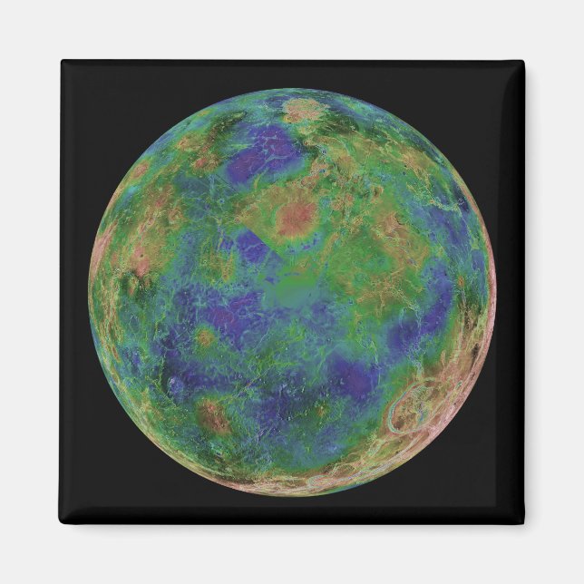 Venus, zentriert auf dem Südpol Magnet (Vorne)