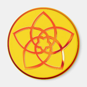 Venusblume / Venus Blume RED   gelb Magnet