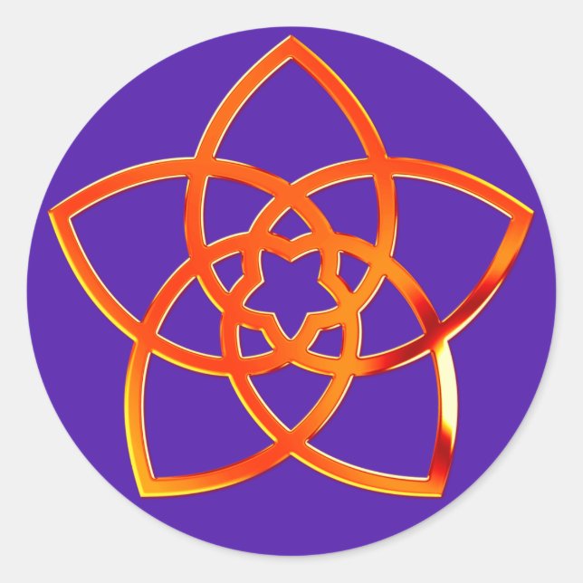 Venusblume / Venus Flower RED | violet Runder Aufkleber (Vorderseite)