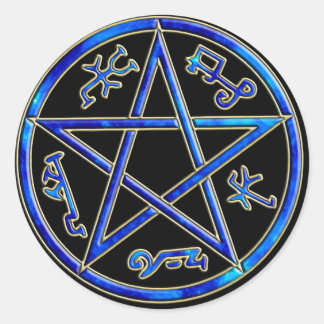 ver 01 - Solomon's Devil's/Demon Trap - Schwarz Runder Aufkleber