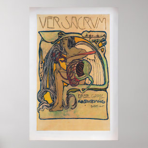 Ver Sacrum von Koloman Moser  Vintage Wien Poster