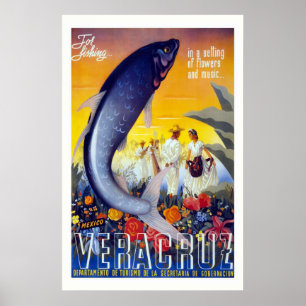 "Vera Cruz" Vintage Travel Poster