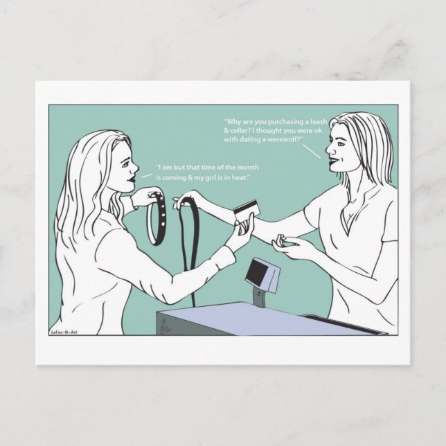 Verabreden a werewolf Postcard Postkarte (Vorderseite)