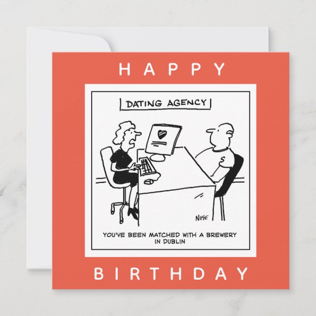 Verabredet Agentur passt zu einem Brauerei Funny C Karte (Vorderseite)