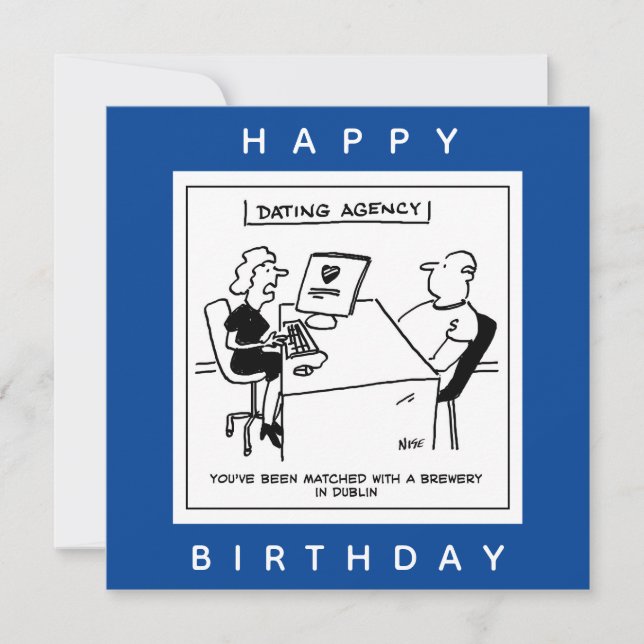Verabredet Agentur passt zu einem Brauerei Funny C Karte (Vorderseite)