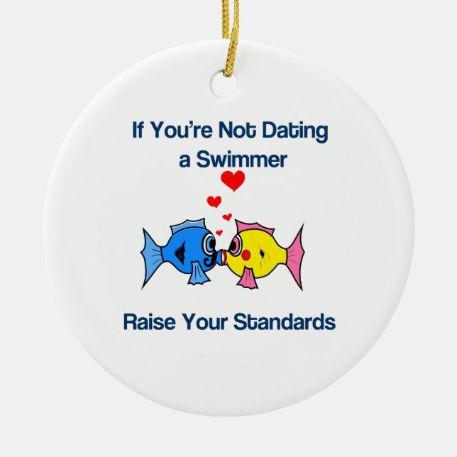 Verabredete einen Schwimmer Keramikornament (Vorne)