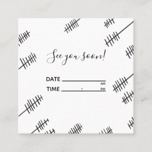 Verabredungs-Annullierungs-Karte Quadratische Visitenkarte