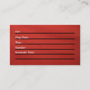 Verabredungs-Karte (rot) Terminkarte