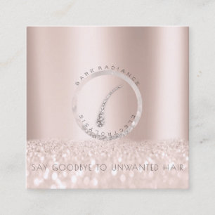 Verabredungs-Karten-Elektrolyse-Rosen-Glitzer-Logo Telefonnummerkarte