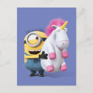 verabscheuungswürdig   Minion Stuart & Unicorn Postkarte