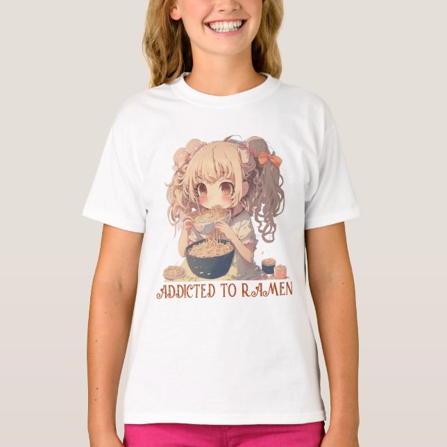 Verabschiedet auf Ramen | Anime Girl T-Shirt (Vorderseite)