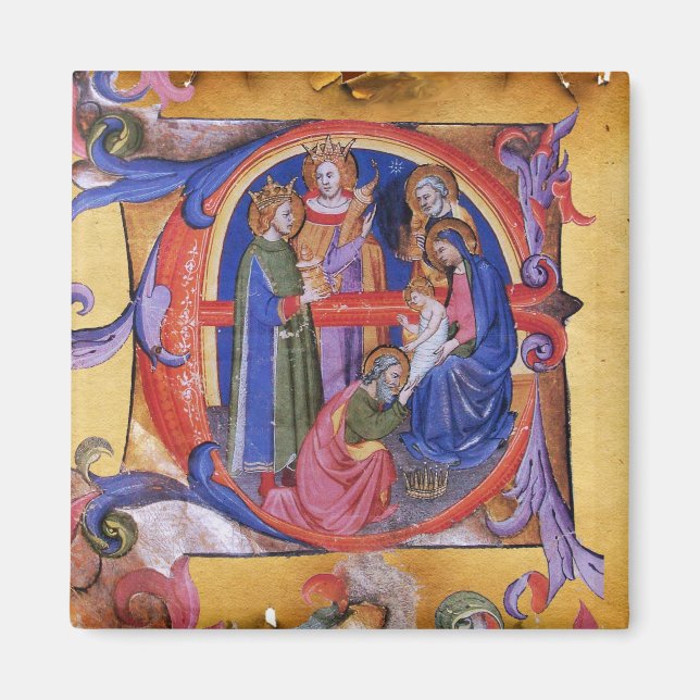 VERABSCHIEDEUNG DES PARCHMENTS DER MAGI-NATIVITÄT MAGNET (Vorne)