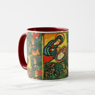 VERABSCHIEDEUNG VON MAGI "PRIMITIVE NATIVITÄT Weih Tasse