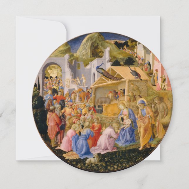 VERABSCHIEDUNG VON MAGI Fra Angelico, Gemstone, We Einladung (Vorderseite)