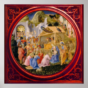 VERABSCHIEDUNG VON MAGI Fra Angelico, Weihnachten Poster
