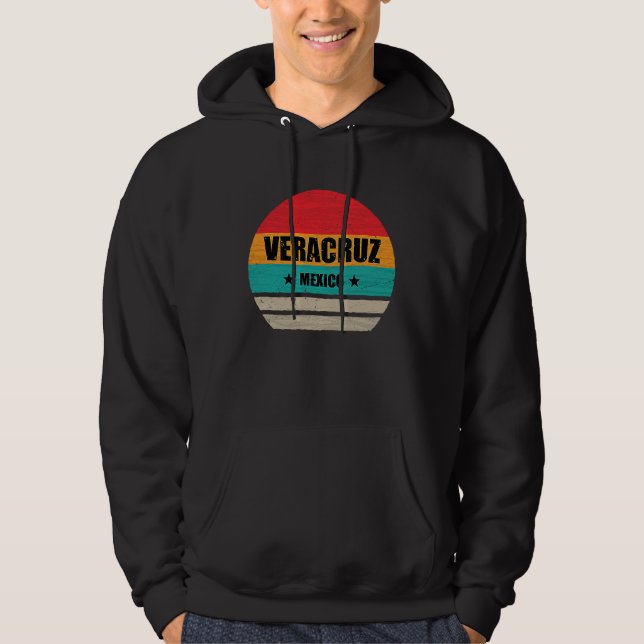 Veracruz Mexico  Proud Mexican  Veracruz Retro Vin Hoodie (Vorderseite)