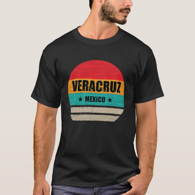 Veracruz Mexico  Proud Mexican  Veracruz Retro Vin T-Shirt (Vorderseite)