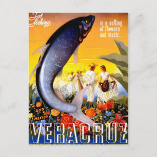Veracruz Mexico Vintage Travel Poster wiederherges Postkarte