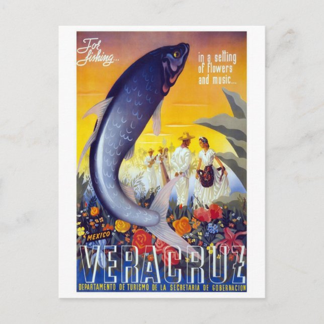Veracruz, Mexiko Vintag Postkarte (Vorderseite)