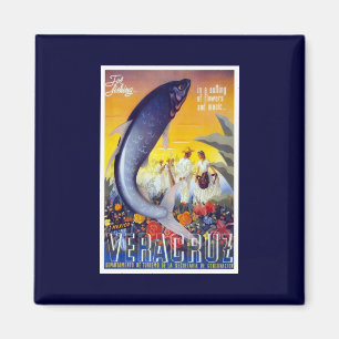 Veracruz, Mexiko Vintage Magnet